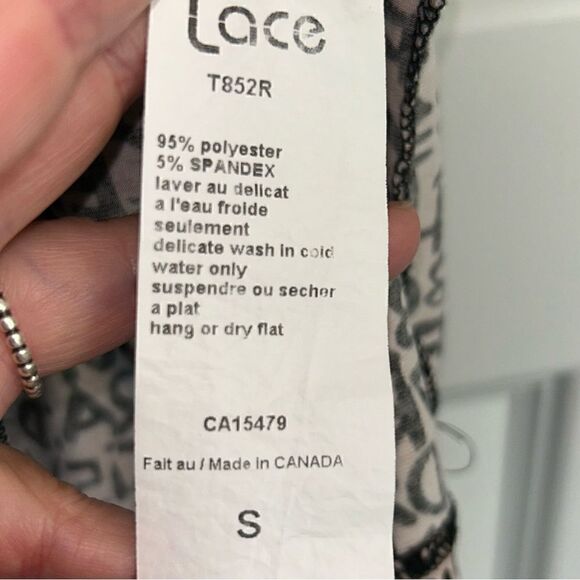 Lace Canada Mesh Draped Overlay 3/4 Sleeve Artsy Lagenlook Top - Picture 6 of 7